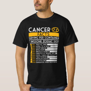 Cancer Facts Zodiac Horoscope Funny Astrology Star T-Shirt