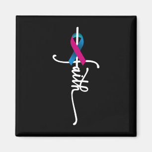 Cancer Faith Thyroid Cancer Awareness Support Magnet