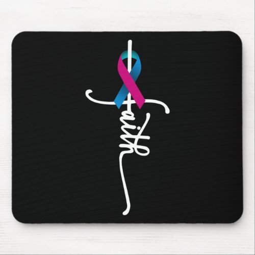 Cancer Faith Thyroid Cancer Awareness Support  Mouse Pad