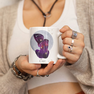 Cancer Feminine Purple Zodiac Design Coffee Mug