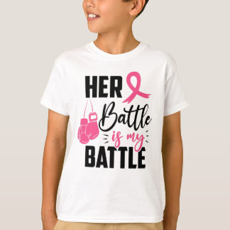 Cancer Fght Print T-Shirt