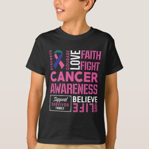 Cancer Fight Cancer Ribbon 11  T_Shirt