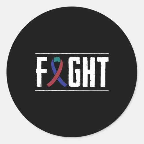 Cancer Fight Cancer Ribbon 12  Classic Round Sticker