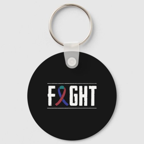 Cancer Fight Cancer Ribbon 12  Keychain