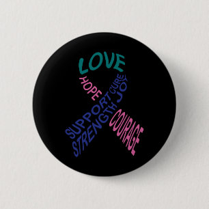 Cancer Fight Cancer Ribbon 13  Button