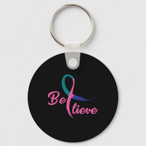 Cancer Fight Cancer Ribbon 14  Keychain