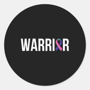 Cancer Fight Cancer Ribbon 17  Classic Round Sticker