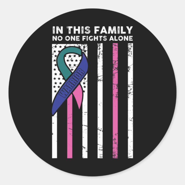 Cancer Fight Cancer Ribbon 28  Classic Round Sticker (Front)