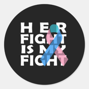 Cancer Fight Cancer Ribbon 8 Classic Round Sticker