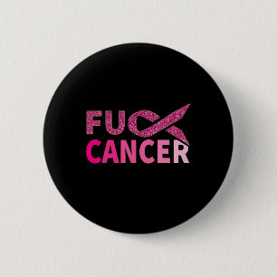 Cancer Fighter Pink Ribbon Breast Cancer Awareness Button