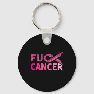 Cancer Fighter Pink Ribbon Breast Cancer Awareness Keychain