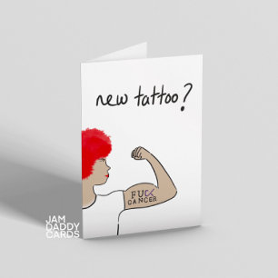 Cancer Fighter Tattoo Card