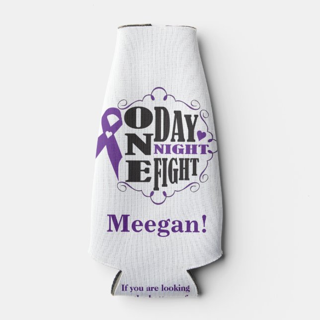 Cancer Fighting Motivational Bottle Cooler (Front)