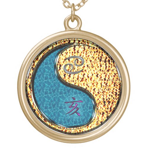 Cancer Fire Boar Gold Plated Necklace