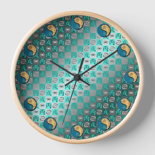 Cancer & Fire Dog Clock (Front)