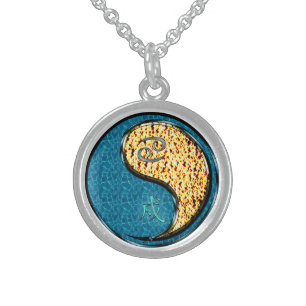 Cancer & Fire Dog Sterling Silver Necklace