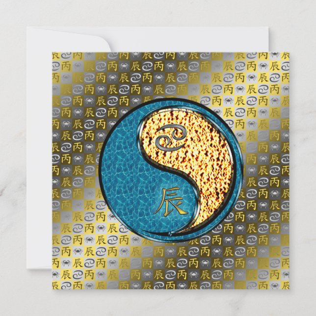 Cancer & Fire Dragon Card (Front)