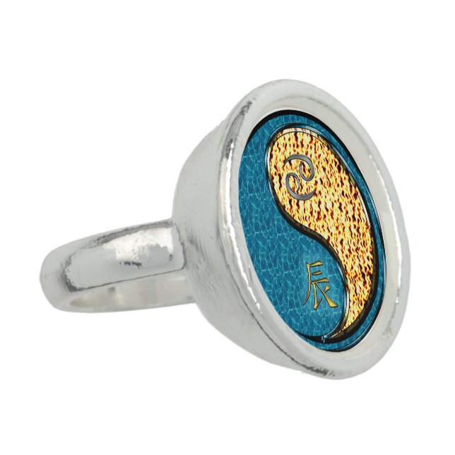 Cancer & Fire Dragon Ring (Side)