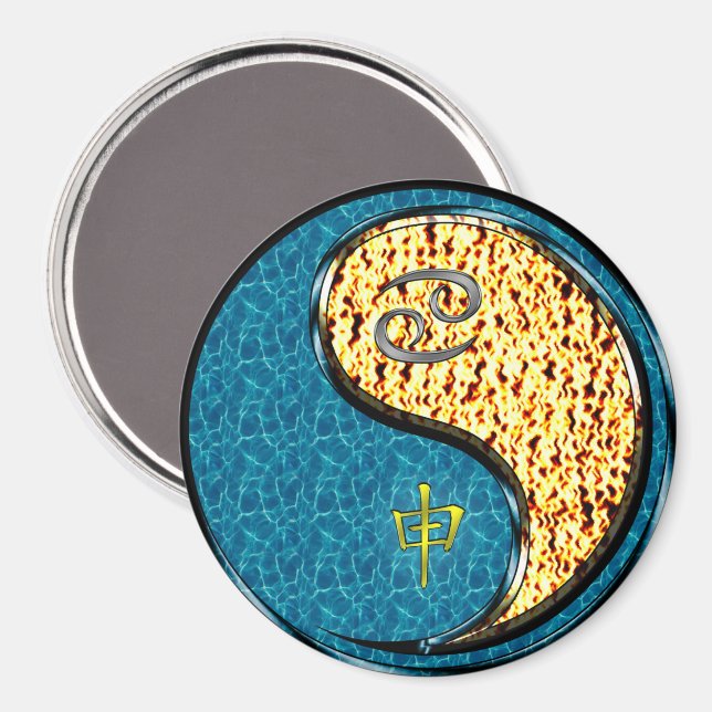 Cancer & Fire Monkey Magnet (Front/Back)