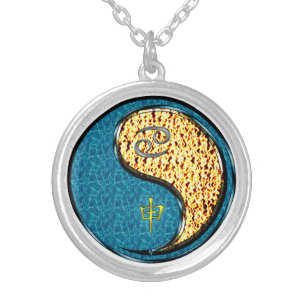 Cancer & Fire Monkey Silver Plated Necklace