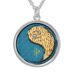 Cancer & Fire Monkey Sterling Silver Necklace