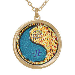 Cancer & Fire Ox Gold Plated Necklace