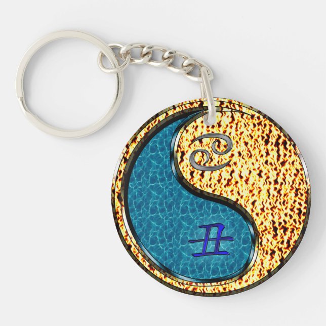 Cancer & Fire Ox Keychain (Front)