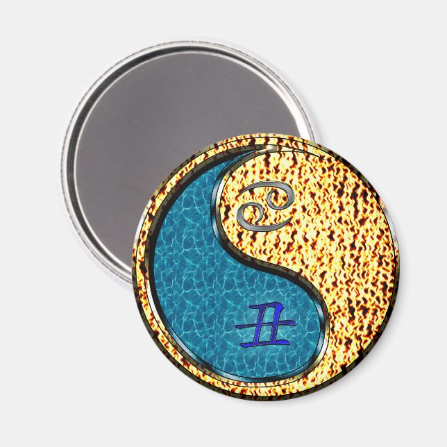 Cancer & Fire Ox Magnet (Front/Back)