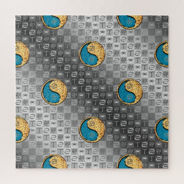 Cancer & Fire Rabbit Jigsaw Puzzle (Vertical)