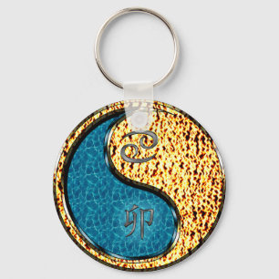 Cancer & Fire Rabbit Keychain