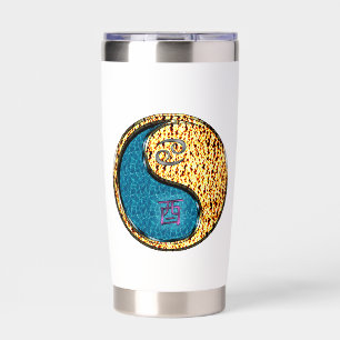 Cancer & Fire Rooster Insulated Tumbler