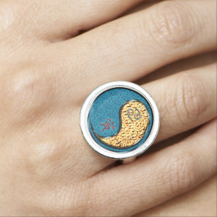 Cancer & Fire Tiger Photo Ring