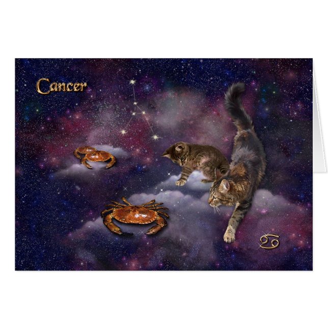 Cancer for Cat Lovers Cards (Front Horizontal)