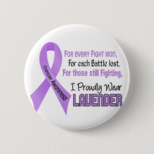 Cancer For Every…..I Proudly Wear Lavender 1 Button (Front)