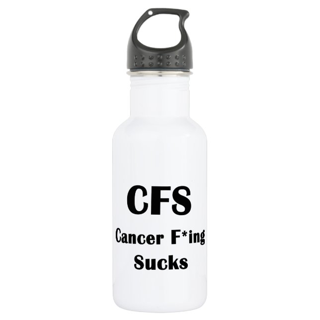 Cancer Freaking Sucks Water Bottle (Front)