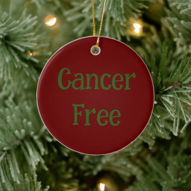 Cancer Free 2023 Ceramic Ornament (Tree)
