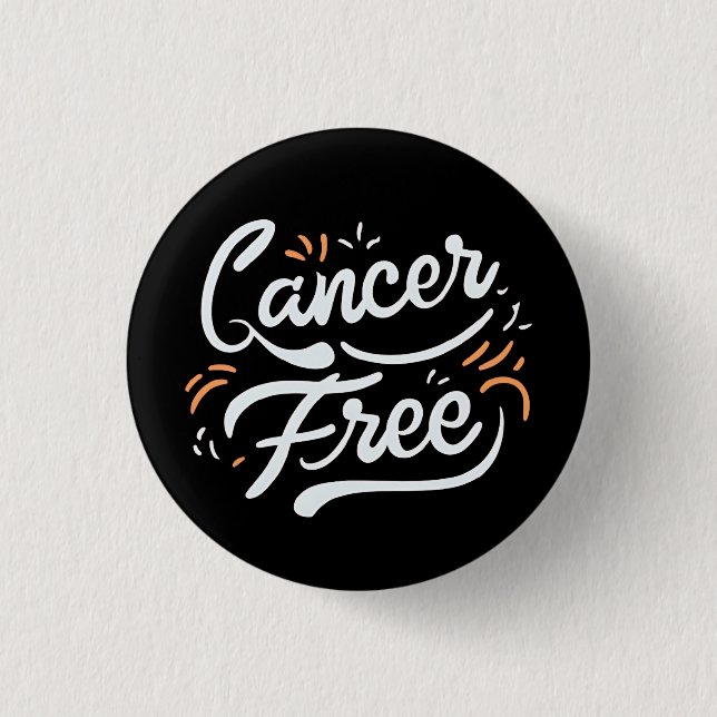 cancer free breast cancer awareness  button (Front)