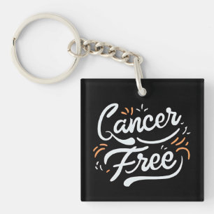 cancer free breast cancer awareness keychain