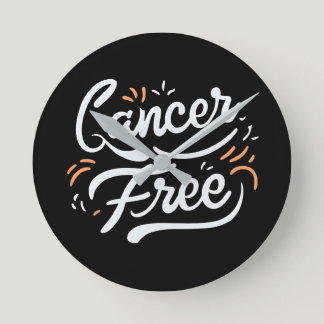 cancer free breast cancer awareness  round clock