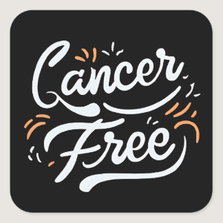 cancer free breast cancer awareness  square sticker