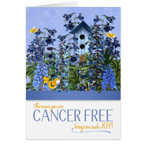 Cancer Free Brings Me Joy Blue Larkspur
