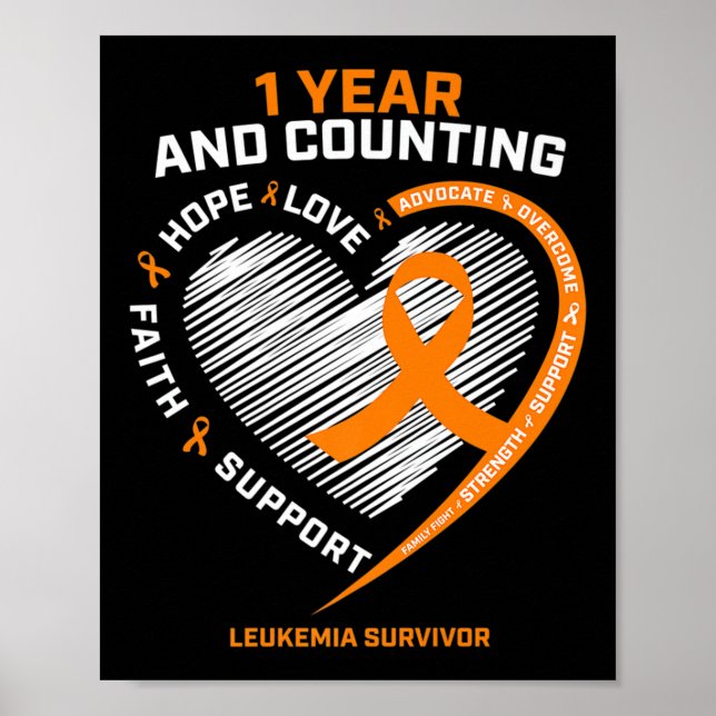 Cancer Free Products Men Women Kids Gifts Leukemia Poster (Front)