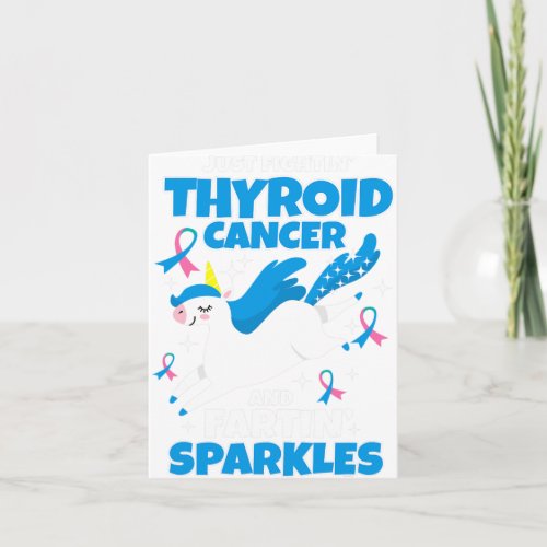 Cancer Fun Unicorn Farting Sparkles  Card