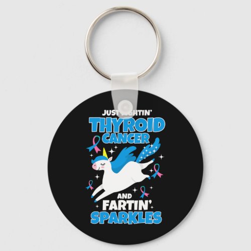 Cancer Fun Unicorn Farting Sparkles  Keychain