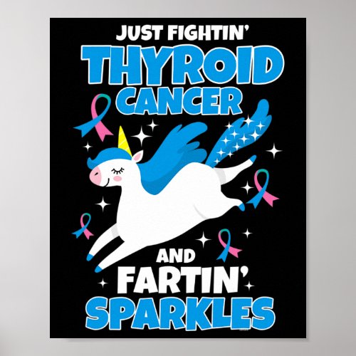 Cancer Fun Unicorn Farting Sparkles  Poster