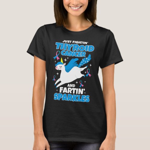 Cancer Fun Unicorn Farting Sparkles  T_Shirt