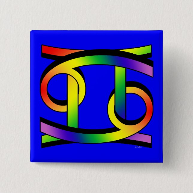 Cancer & Gemini GLBT Button (Front)