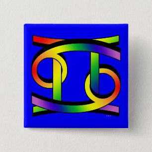 Cancer & Gemini GLBT Button