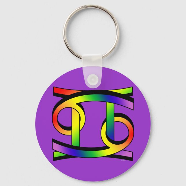 Cancer & Gemini GLBT Keychain (Front)