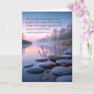 Cancer Get Well Sentimental Lavender and Stones Card